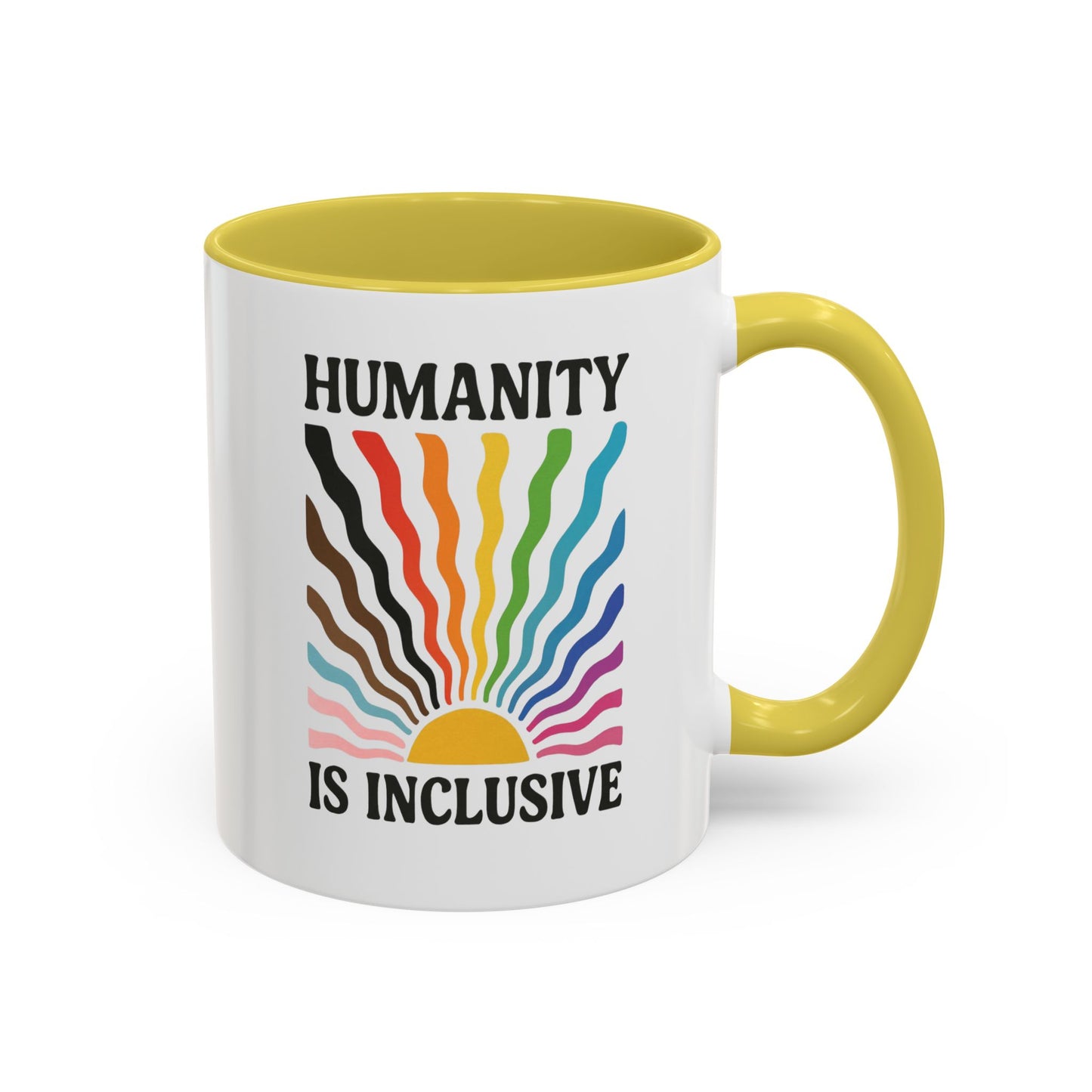 Pride Month Inclusive Humanity Coffee Mug, Pridemonth Merch, Bisexual Mug, Queer Mug, LGBT Mug, Lesbian Pride Mug