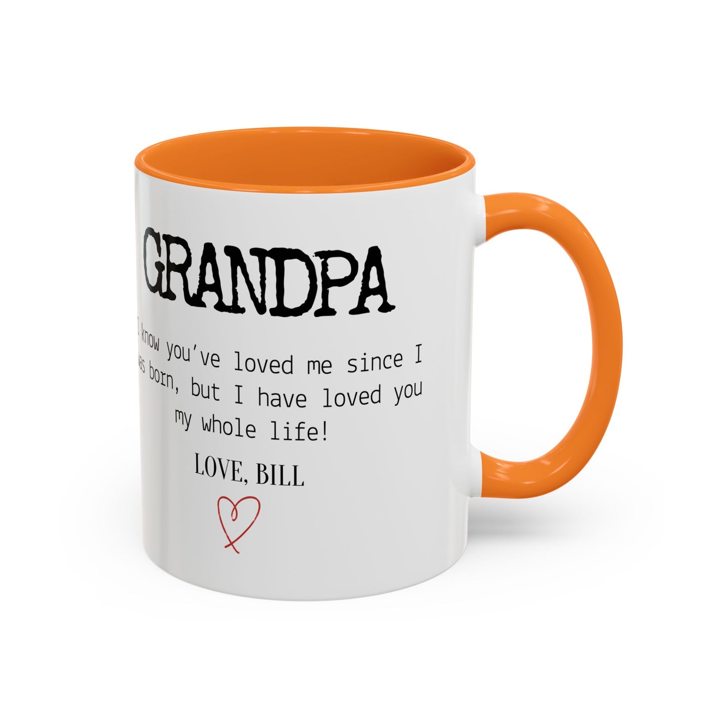 Personalized Grandpa Mug, Gift from Grandchild, Custom Message Coffee Cup, Grandpa Birthday Gift, Father’s Day Mug, Sentimental Gift for Grandpa