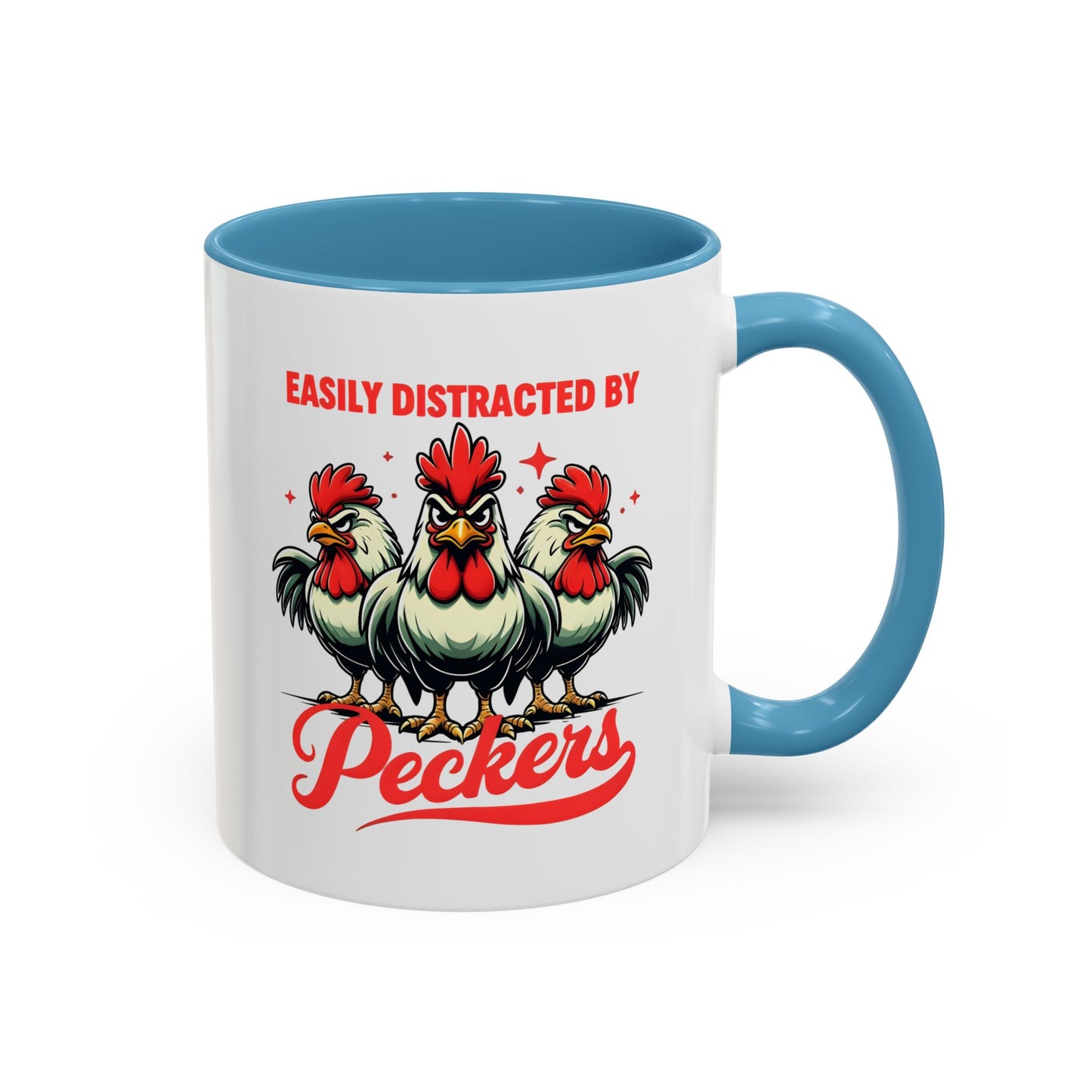 Easily Distracted by Peckers Coffee Mug, Inappropriate Gift, Naughty Valentines, Dark Humor Gift, Offensive Mug, Silly Mug