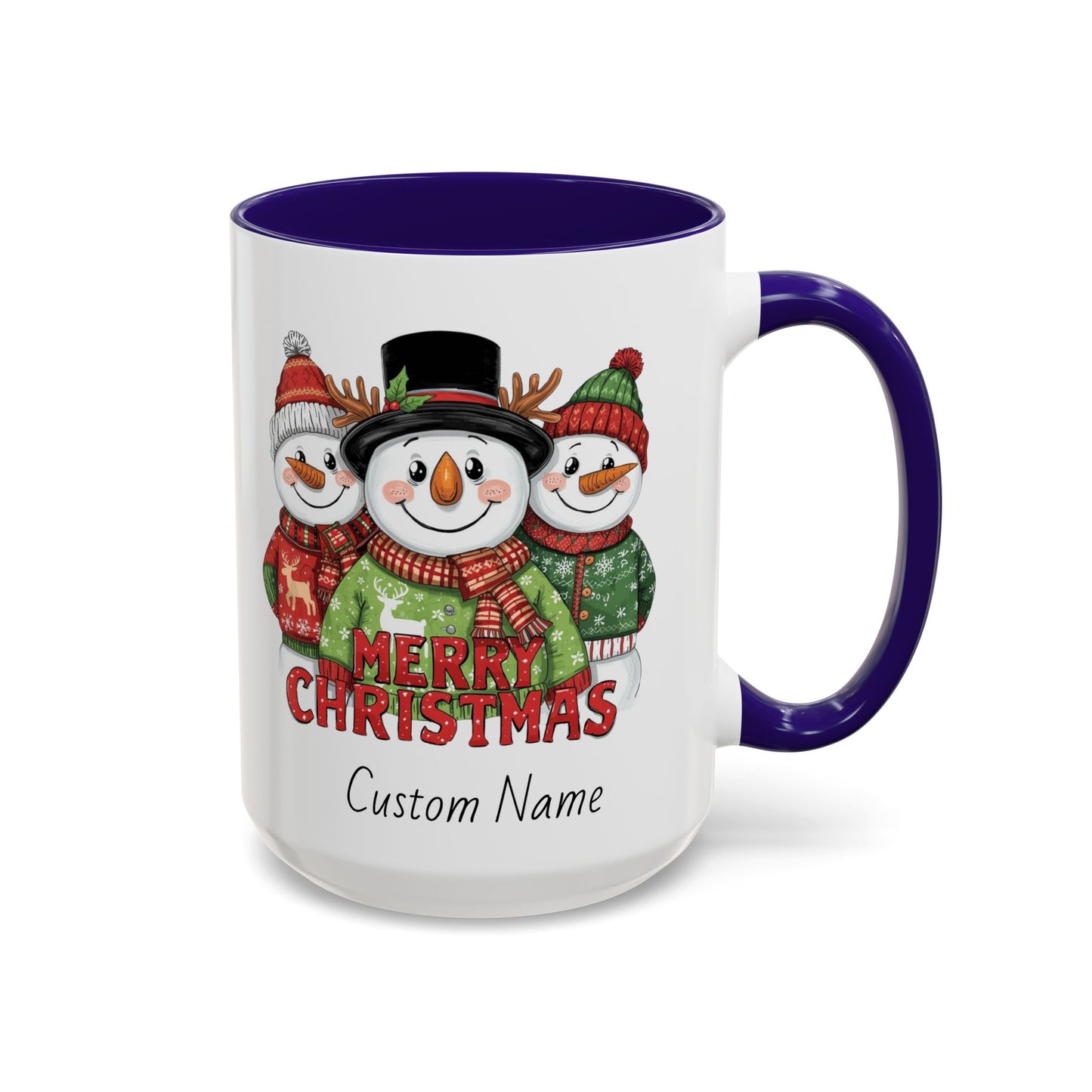 Cheerful Christmas Snowman Mug, Snowman Coffee Mug, Cute Christmas Mug, Snowman Gift for Her, Gift for Neighbors