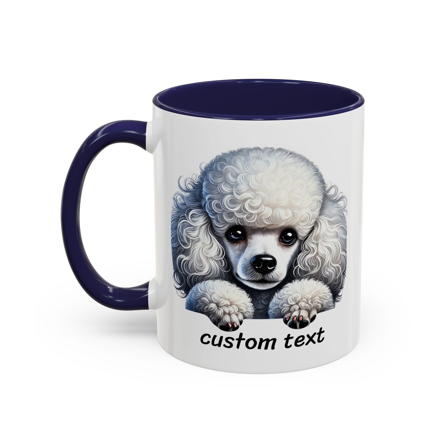 Funny Dog Lover Poodle Accent Mug - "Dog is Friendly, I am Not"
