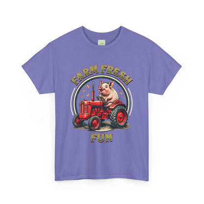 Potbelly Pig Farm Fresh Fun T-Shirt, Vintage Farmhouse Tee, Retro Pig Tractor Shirt, Animal Lover Gift, Country Life Apparel