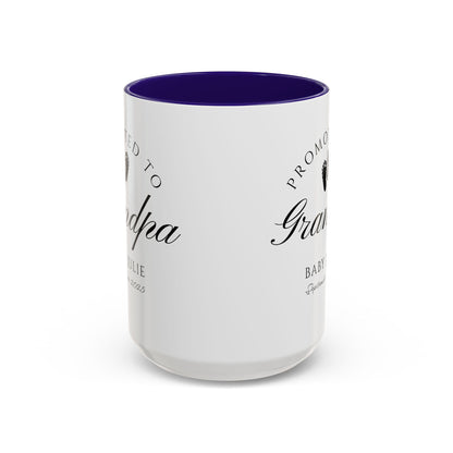Promoted to Grandpa Mug, Personalized New Grandpa Gift 2025, Custom Baby Announcement Coffee Cup, Pregnancy Reveal for Grandfather, First Grandchild Gift