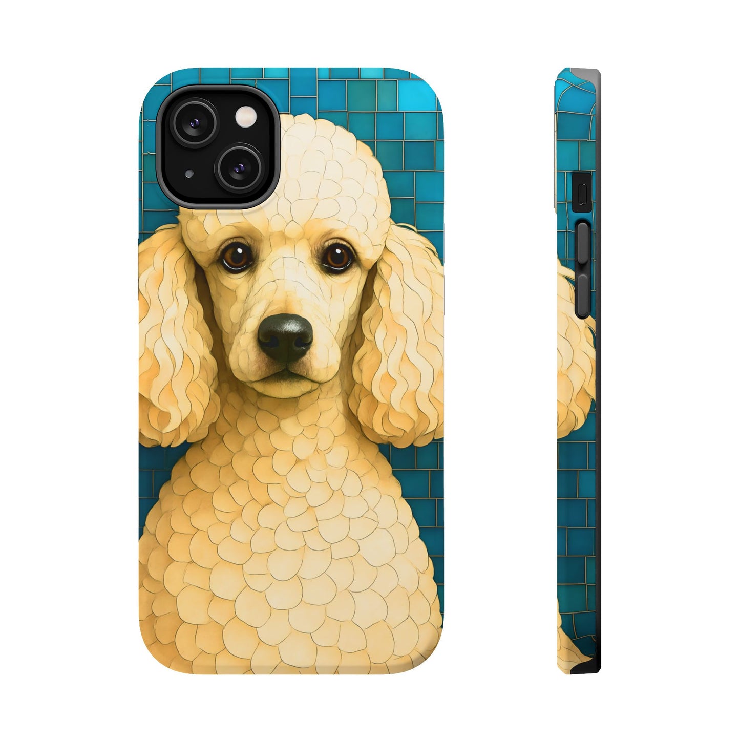 Poodle Mosaic Phone Case, White Poodle Case, Black Poodle Phone Cover, Dog iPhone Case, Dog Lover Gift