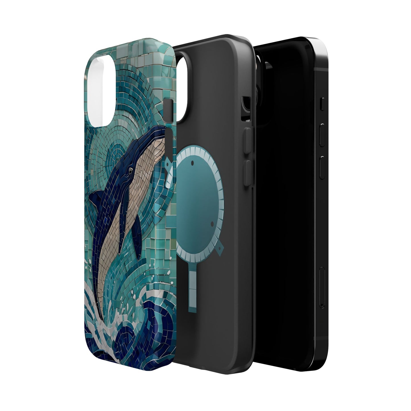 Whale Watching Mosaic iPhone Case, Whale Art, Unique Phone Case, Humpback Whale, Whale Gift, Marine Biology, Whale Watcher