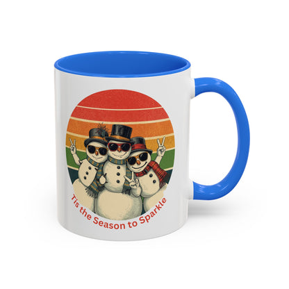 Retro Winter Snowman Mug, Christmas Mug, Nurse Holiday Gift, Gift for Nurse, Nursing Christmas, Nurse Gift, Snowman Mug