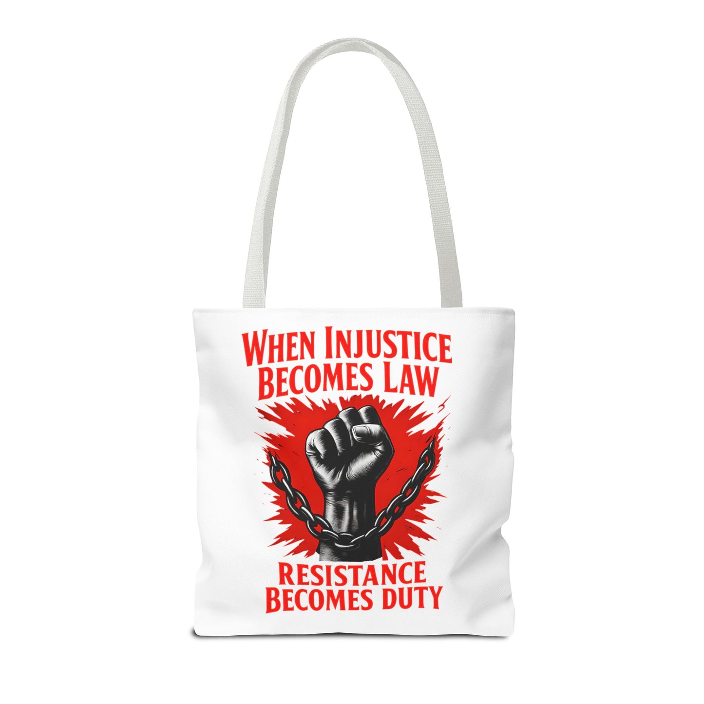 Resistance Duty Tote Bag, Political Protest Tote, Graphic Tote Bag, Subtle Anti Trump, Trendy Tote Bag, Injustice Law