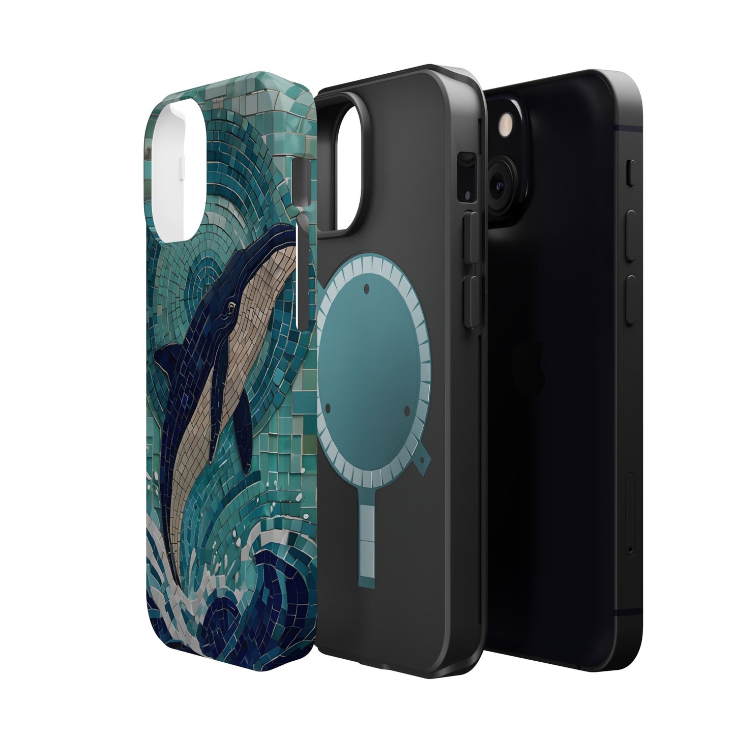 Whale Watching Mosaic iPhone Case, Whale Art, Unique Phone Case, Humpback Whale, Whale Gift, Marine Biology, Whale Watcher