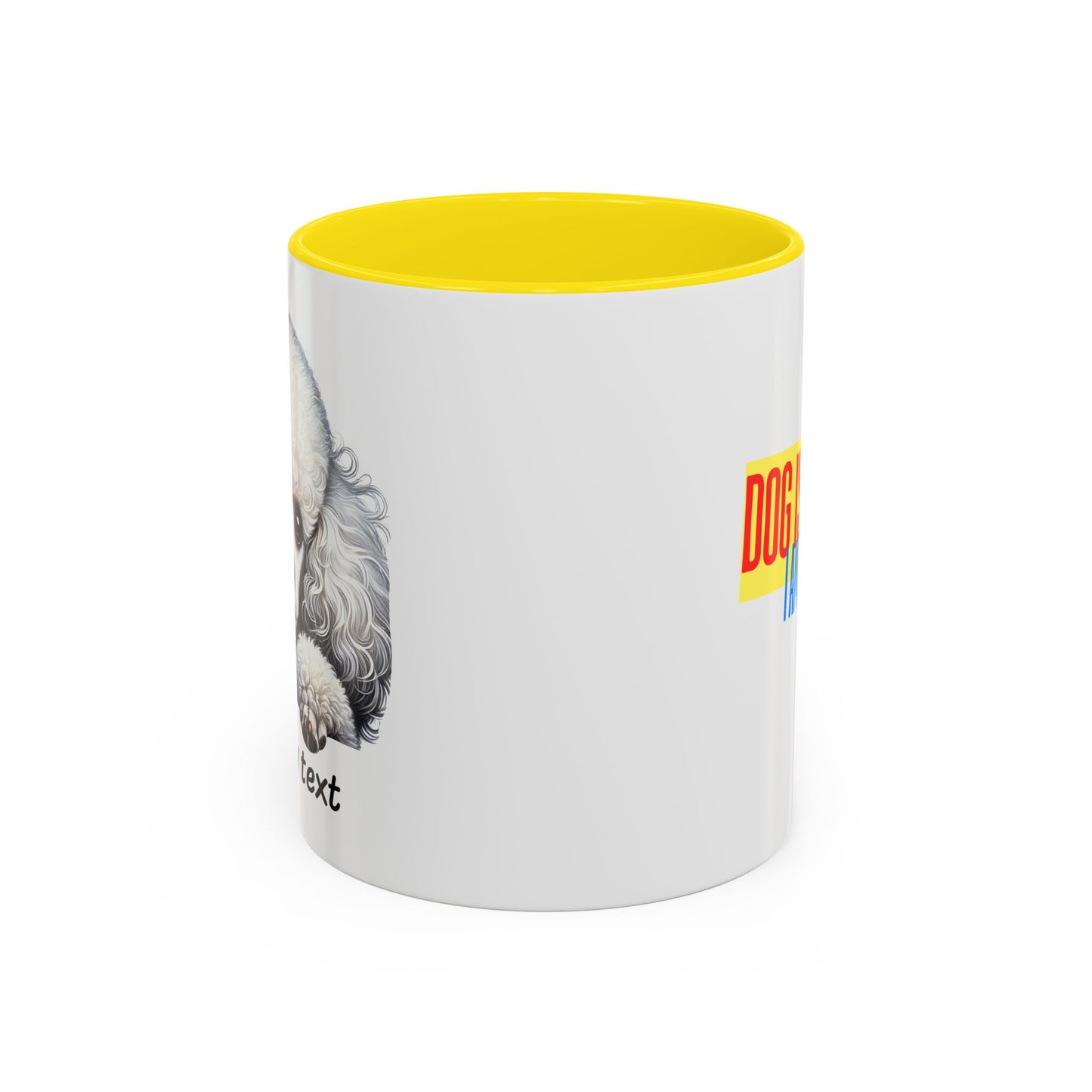 Funny Dog Lover Poodle Accent Mug - "Dog is Friendly, I am Not"