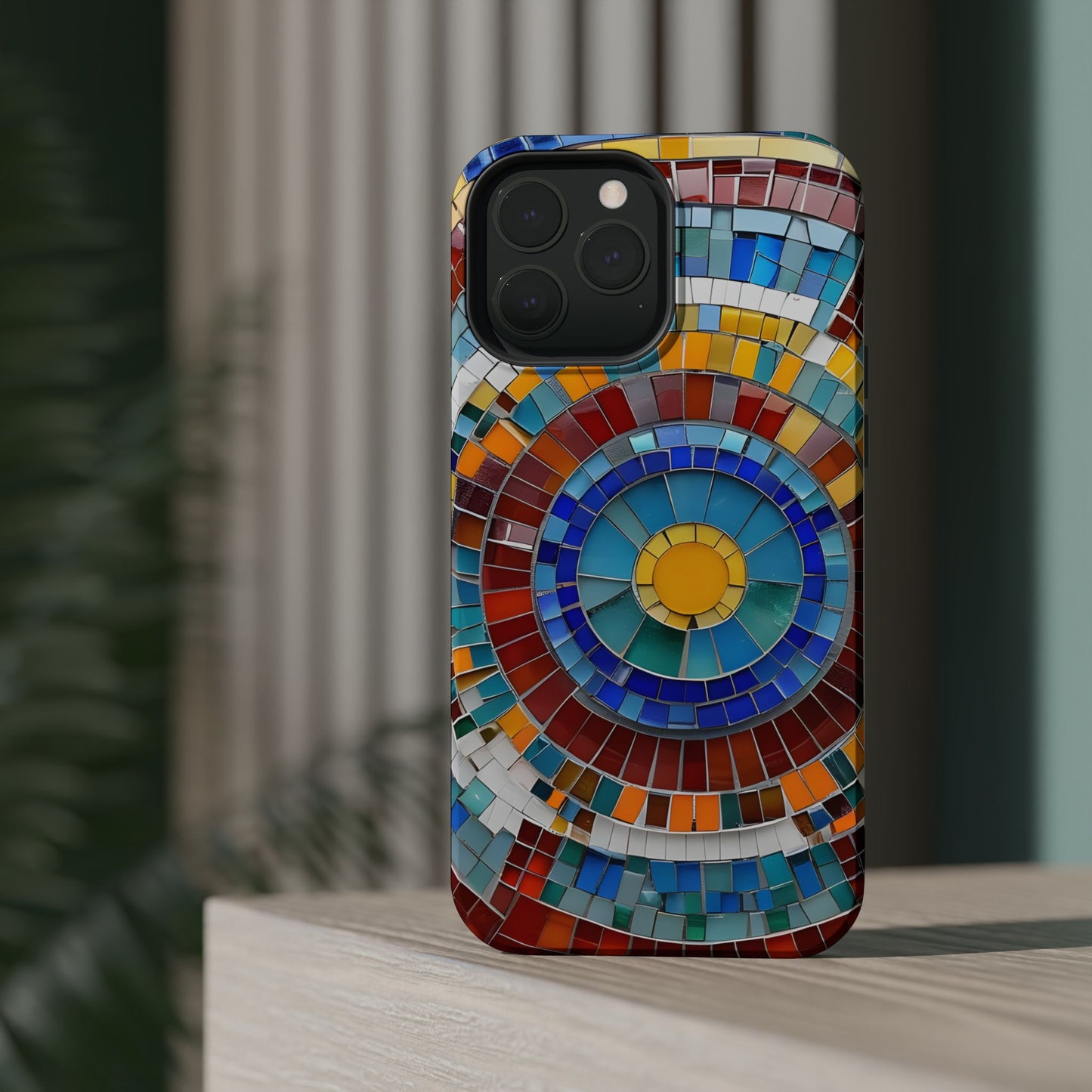 Vibrant Mosaic  iPhone Case - Colorful iPhone Cover, Unique Phone Accessory, MegSafe iPhone cover