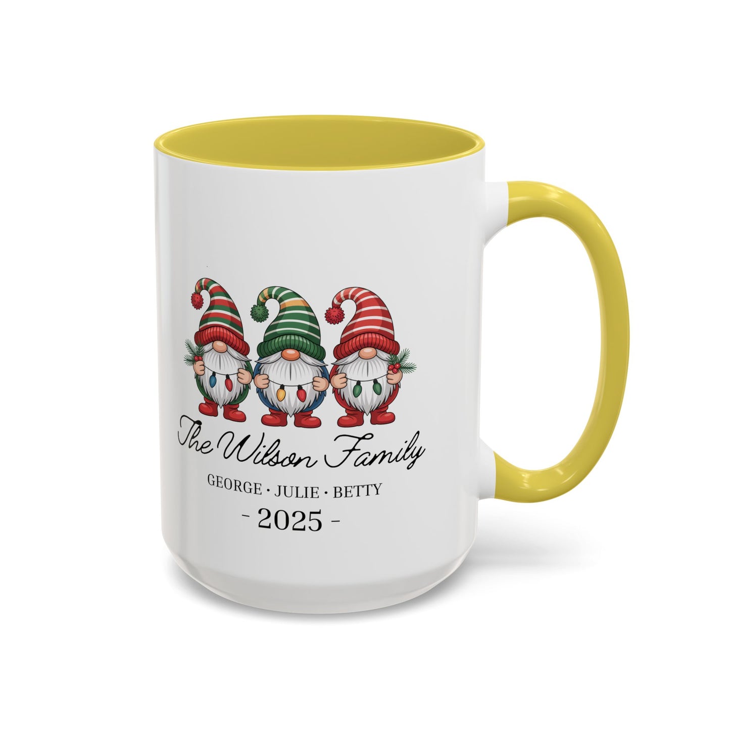 gnome mug, Personalized Family Gnome Christmas Mug, Custom Family Name 2025 Coffee Cup, Cute Holiday Gift for Family, Christmas Gnome Mug Keepsake