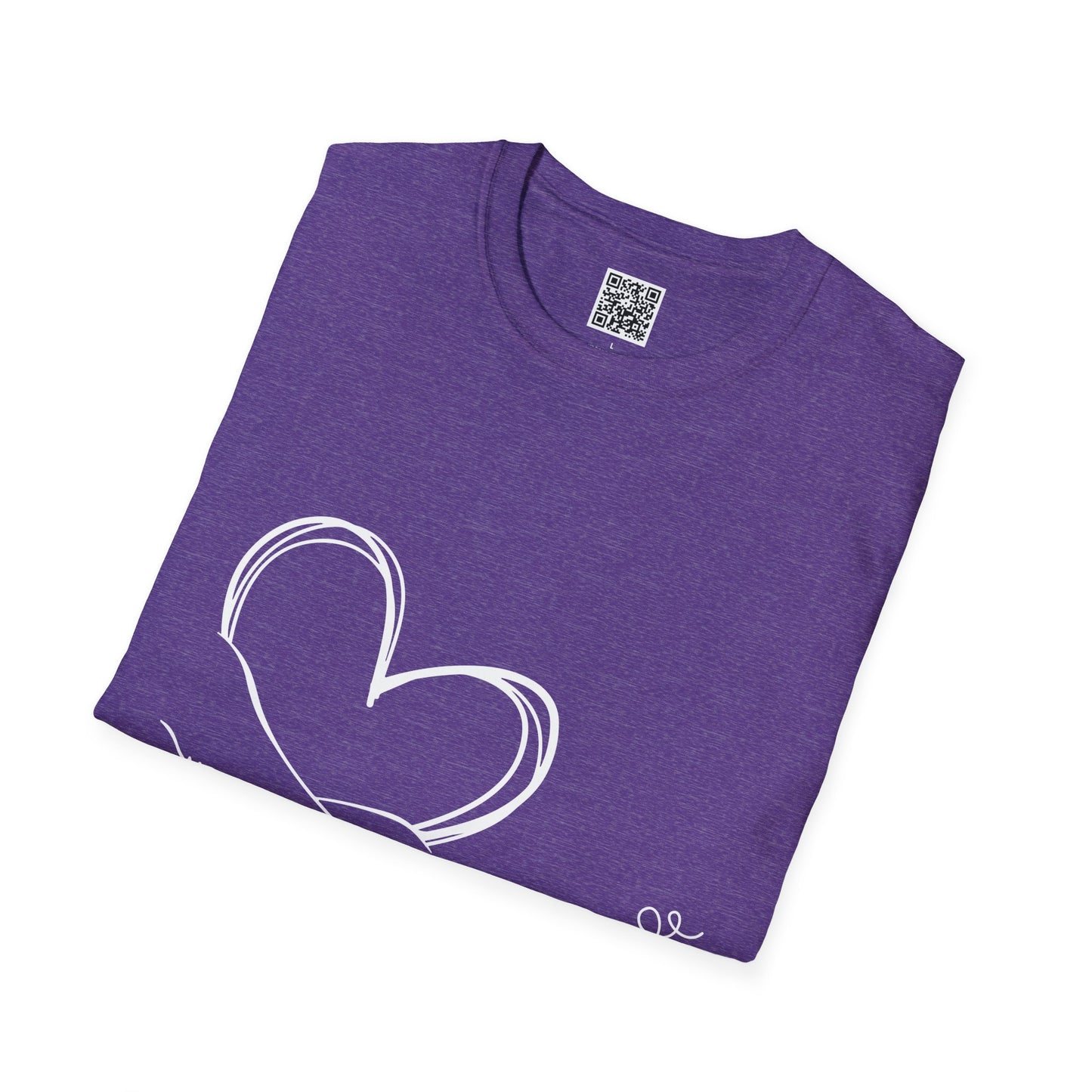 Paw in Hand Love Unisex Softstyle T-Shirt - Hand-Drawn Love Design