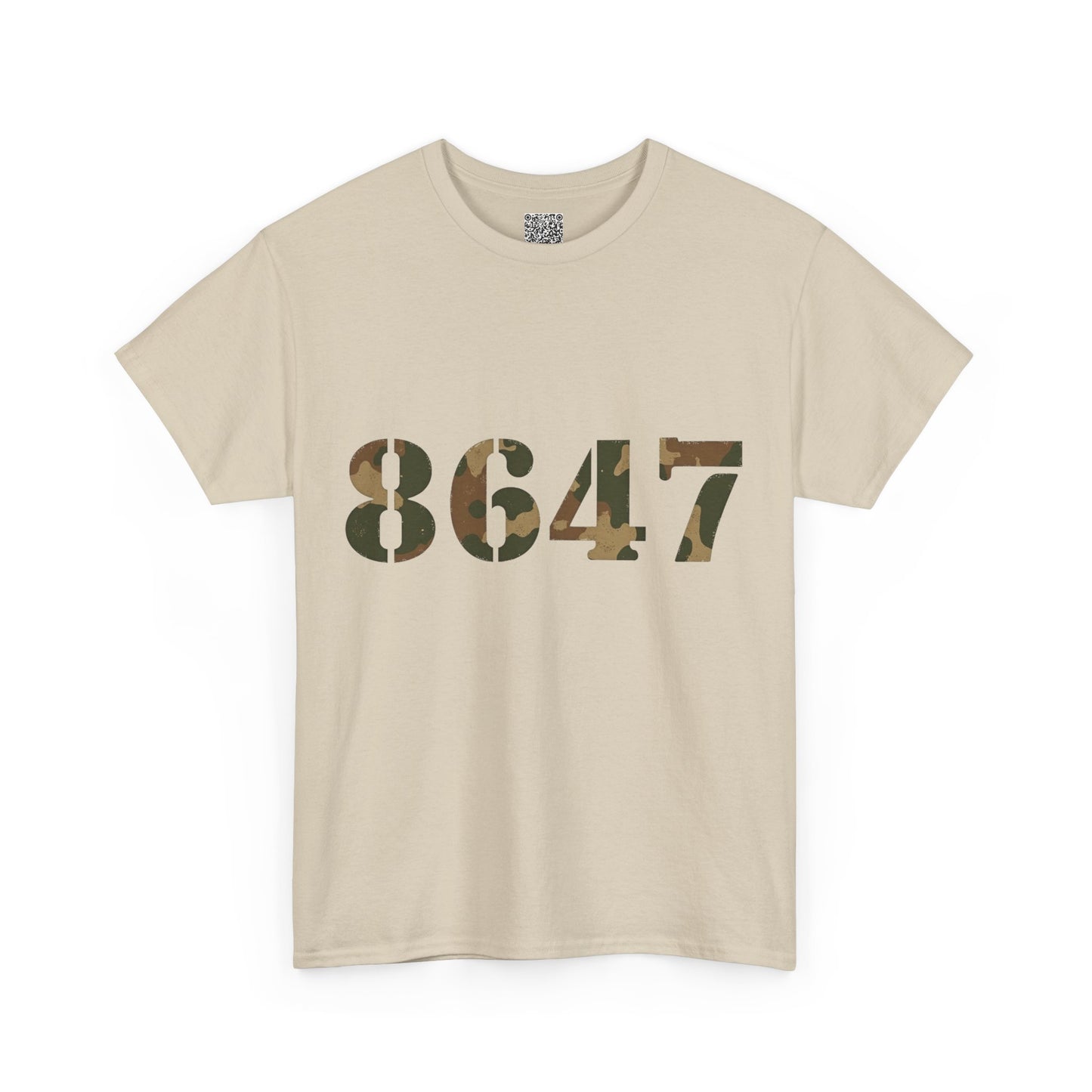 Camo 8647 Graphic Tee, 8647 Shirt, Casual Unisex Cotton, Outdoor Adventures, Streetwear, Gift for Him, Gift for Her, 86 Number 47