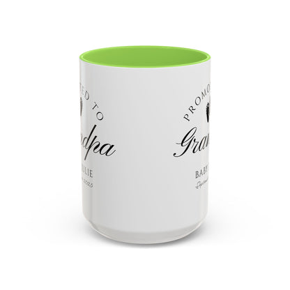 Promoted to Grandpa Mug, Personalized New Grandpa Gift 2025, Custom Baby Announcement Coffee Cup, Pregnancy Reveal for Grandfather, First Grandchild Gift