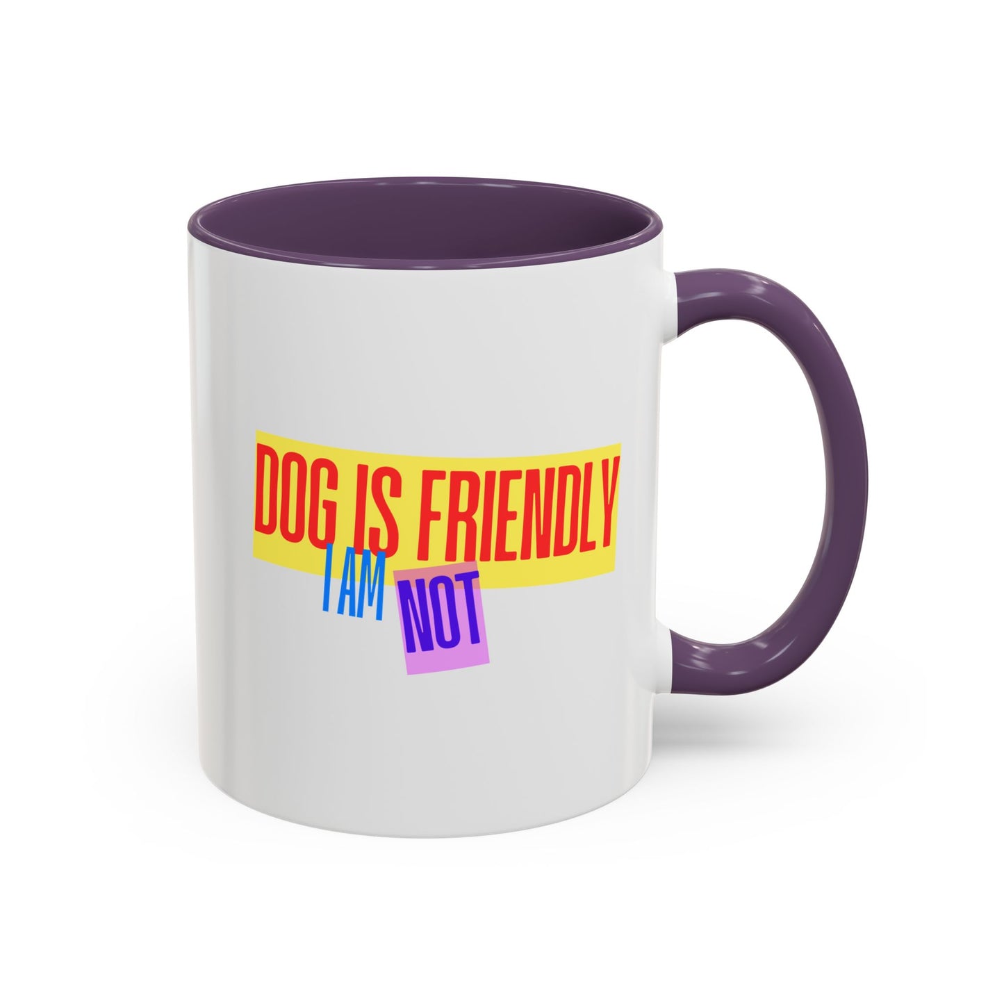 Funny Basset Hound Dog Lover Mug, Dog is Friendly, I am Not' Coffee Cup, Dog Mom Gift for Pet Lovers with Attitude and Humor