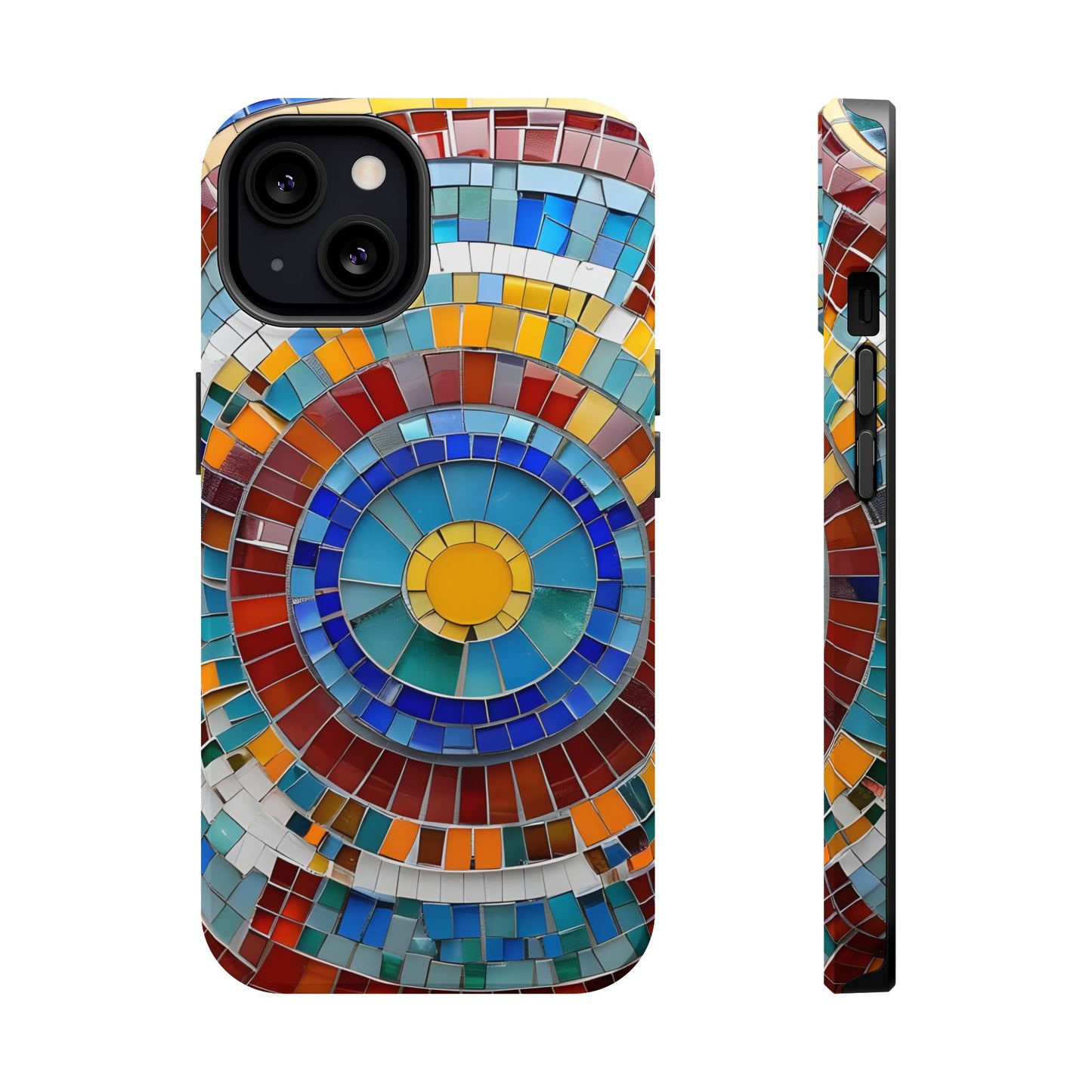 Vibrant Mosaic  iPhone Case - Colorful iPhone Cover, Unique Phone Accessory, MegSafe iPhone cover