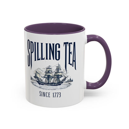 Spilling Tea Since 1773 Coffee Mug, Patriotic Coffee Mug, Funny Patriot Gift, American Freedom, Memorial Day