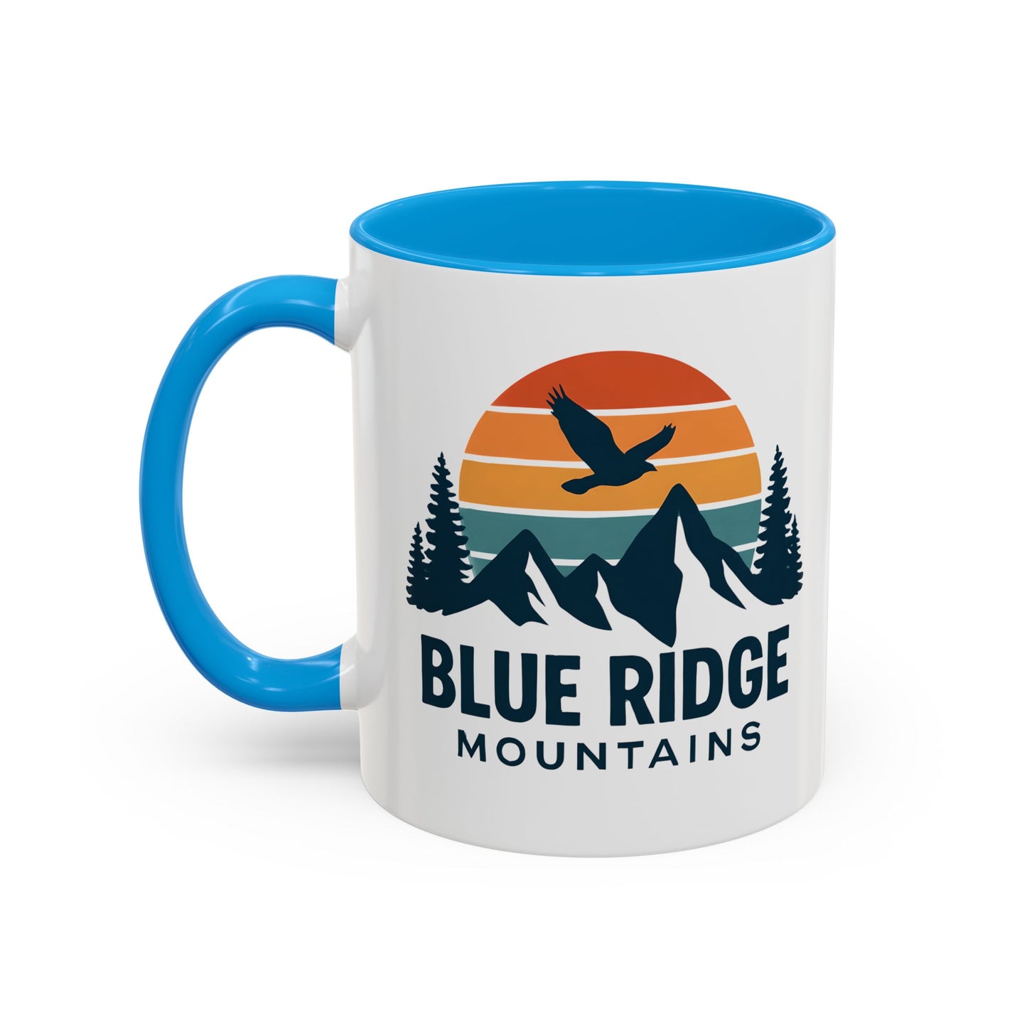 Blue Ridge Mountains, One Happy Camper, Accent Coffee Mug, Blueridge Mug, Blue Ridge Parkway, Camping Coffee Mug, Camping Gift