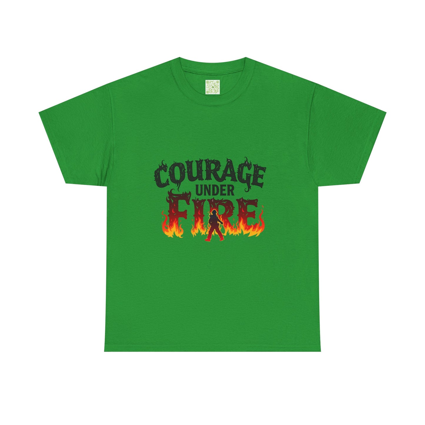 Firefighting Courage Under Fire Tee, Firefighter Graphic Tee, Fire Fighter Gift, Thin Red Line, Fire Fighters Gift, Firefighting Apparel