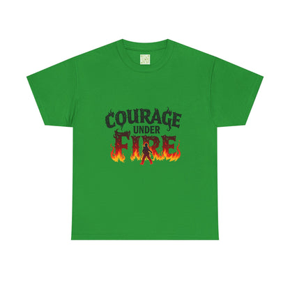 Firefighting Courage Under Fire Tee, Firefighter Graphic Tee, Fire Fighter Gift, Thin Red Line, Fire Fighters Gift, Firefighting Apparel