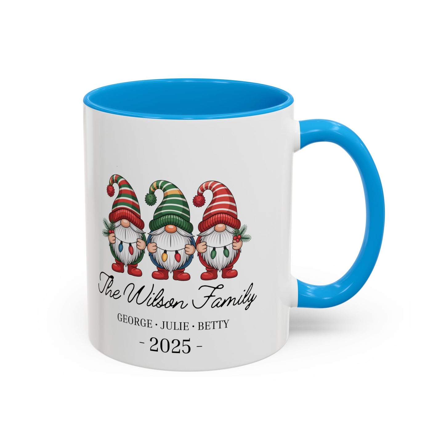 gnome mug, Personalized Family Gnome Christmas Mug, Custom Family Name 2025 Coffee Cup, Cute Holiday Gift for Family, Christmas Gnome Mug Keepsake