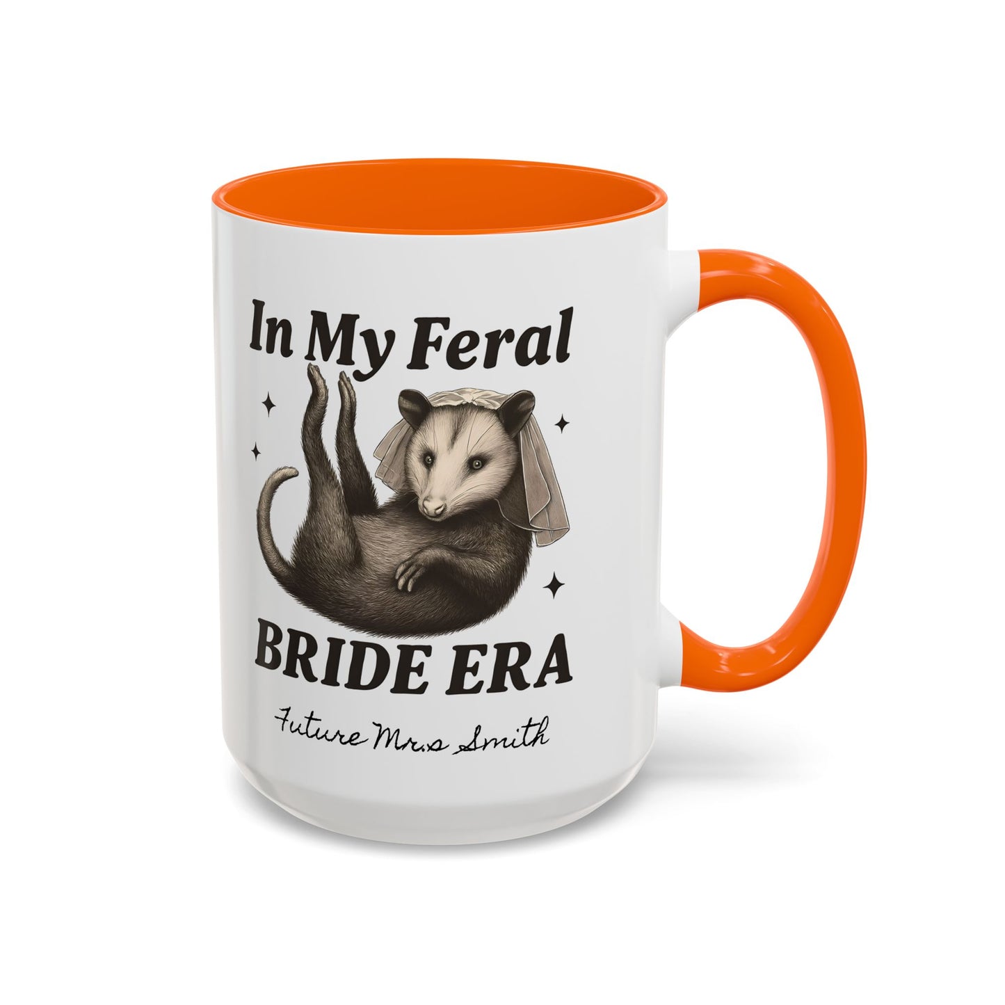 Feral Bride Era Coffee Mug, Funny Bride Mug, In My Feral Era Mug, Opossum Bride Mug, Bride Gift Idea, Quirky Bride Gift