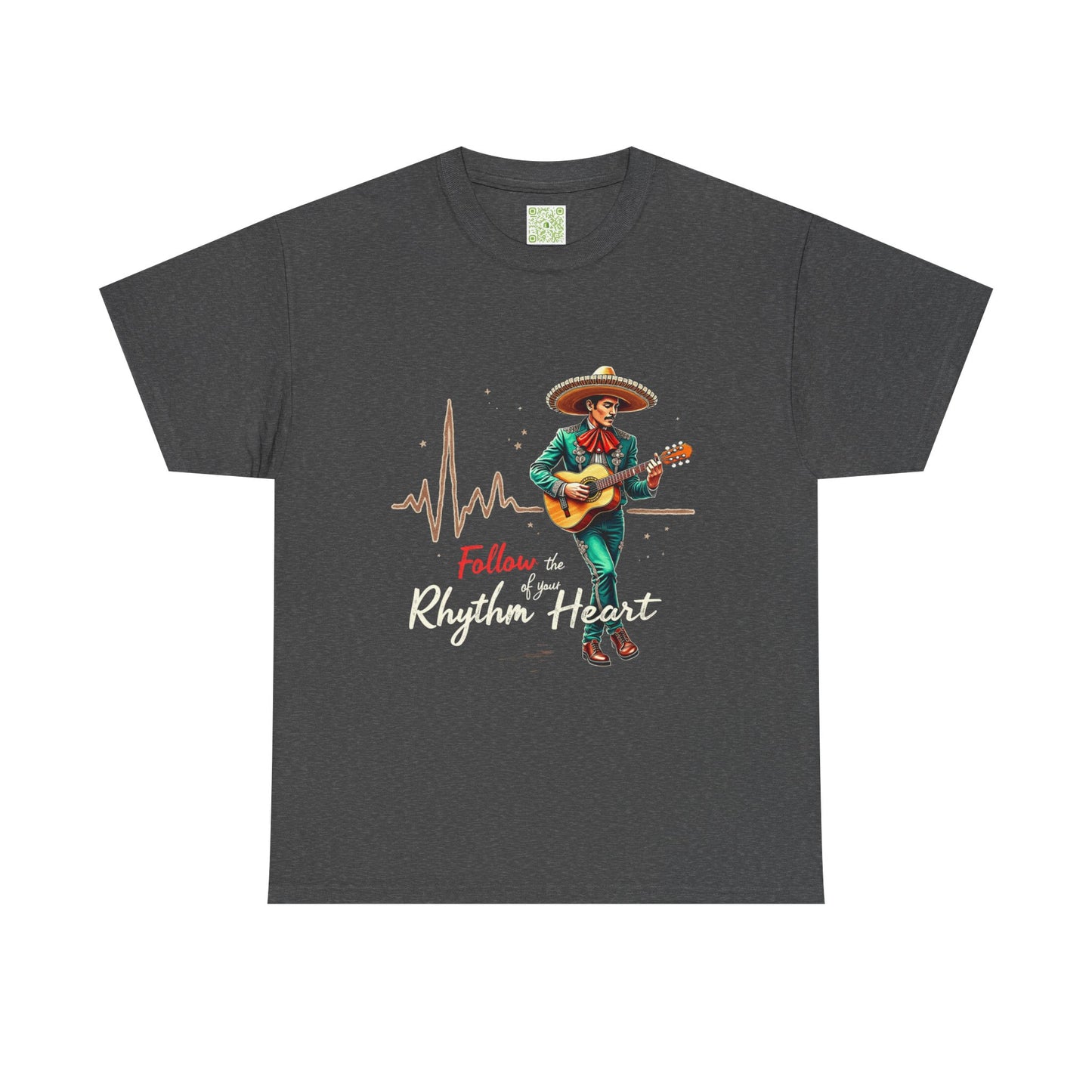 Viva la Vida Follow the Rhythm Heart Tee, Mexican Pride, Musical Vibe Tee, Mexican Pride Shirt, Concert Attire, Casual T-Shirt