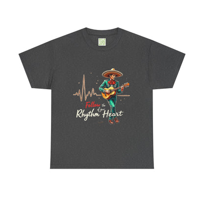 Viva la Vida Follow the Rhythm Heart Tee, Mexican Pride, Musical Vibe Tee, Mexican Pride Shirt, Concert Attire, Casual T-Shirt