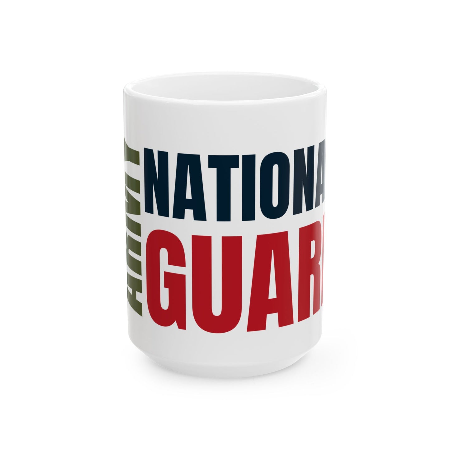 Army National Guard Coffee Mug, Patriotic Ceramic Mug, National Guard Coffee Cup, Military Gift for Veterans, Holiday Celebration Drinkware