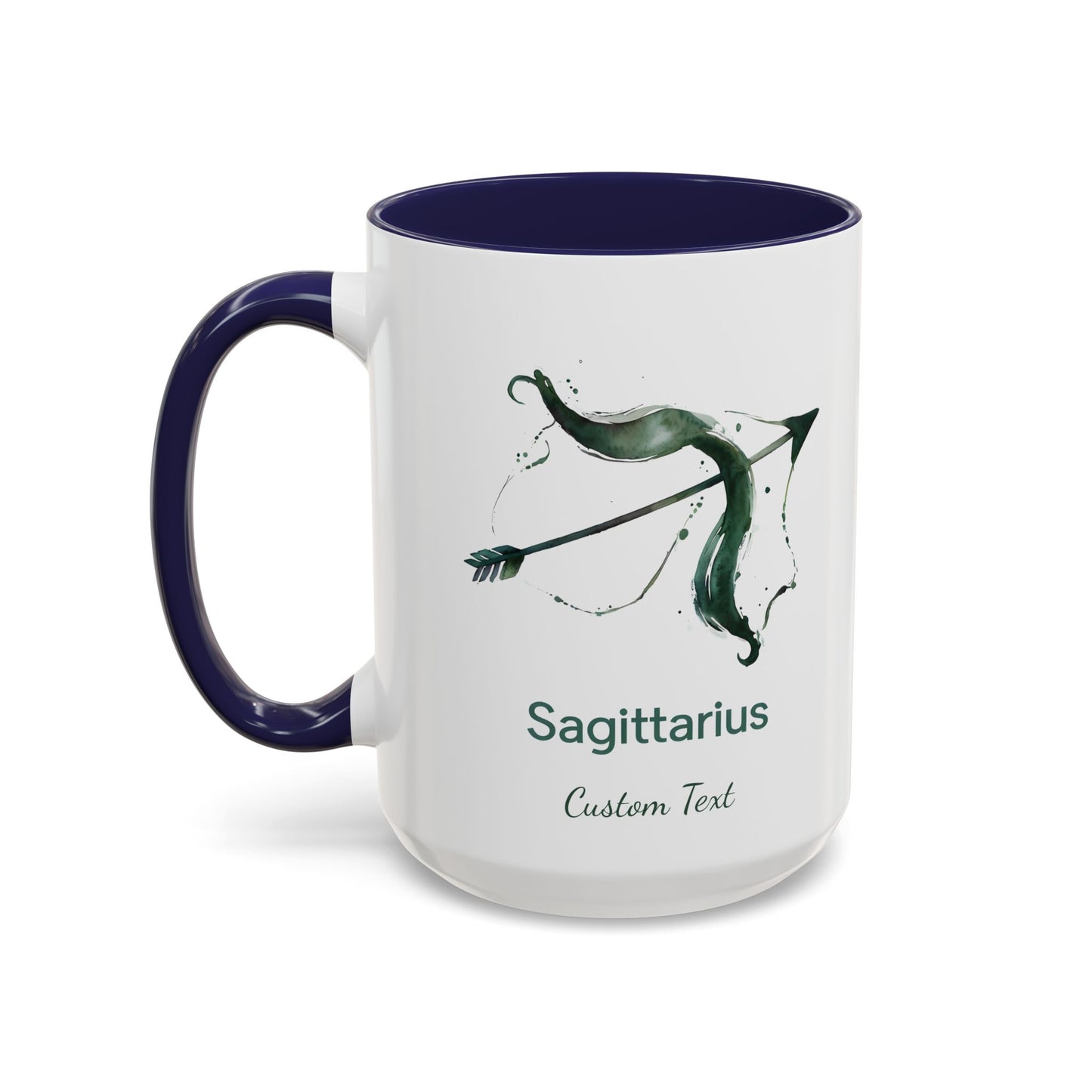 Personalized Sagittarius Accent Coffee Mug, Zodiac Mug, Astrology Mug, Custom Zodiac Gift, Birth Month, Sagittarius Zodiac Sign