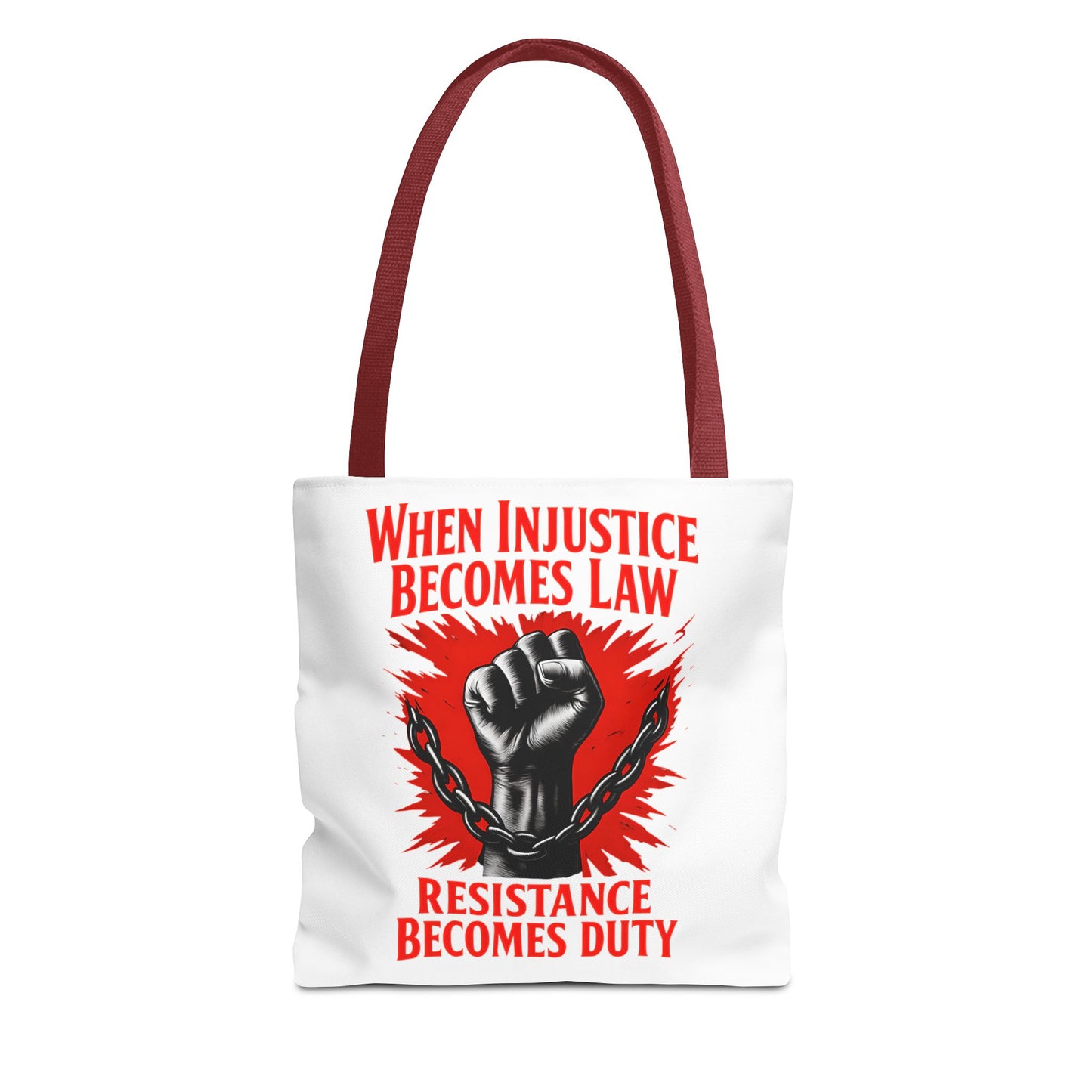 Resistance Duty Tote Bag, Political Protest Tote, Graphic Tote Bag, Subtle Anti Trump, Trendy Tote Bag, Injustice Law