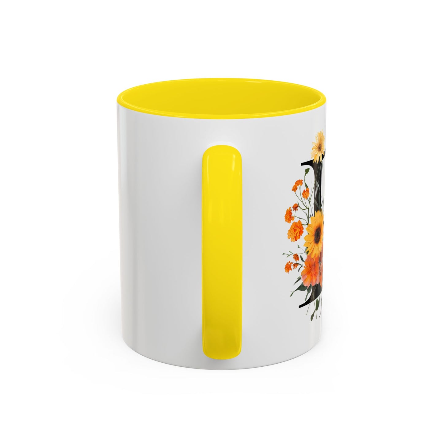 Personalized Floral Monogram - Letter R - Elegant Accent Coffee Mug – Personalized Mothers Day Gift