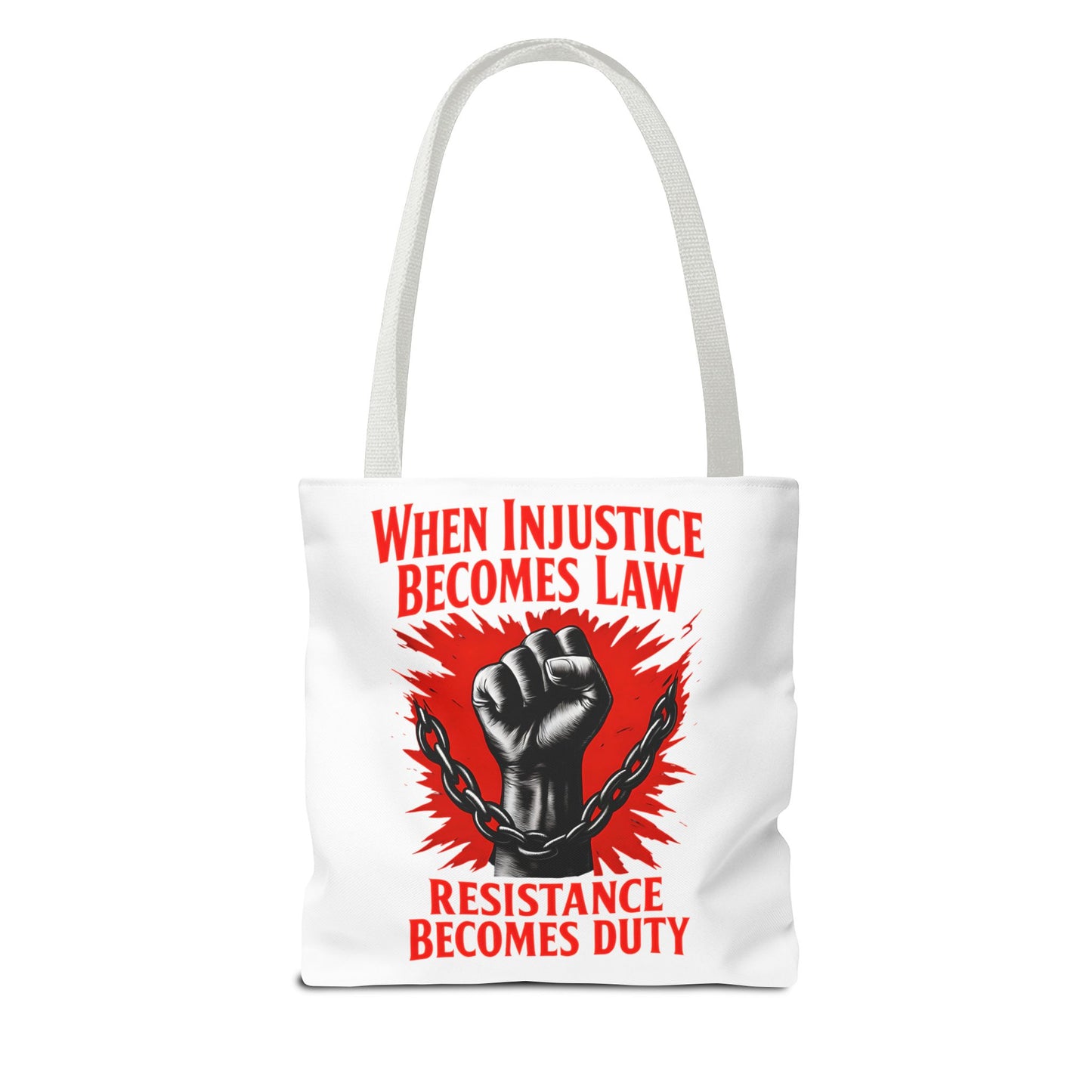 Resistance Duty Tote Bag, Political Protest Tote, Graphic Tote Bag, Subtle Anti Trump, Trendy Tote Bag, Injustice Law