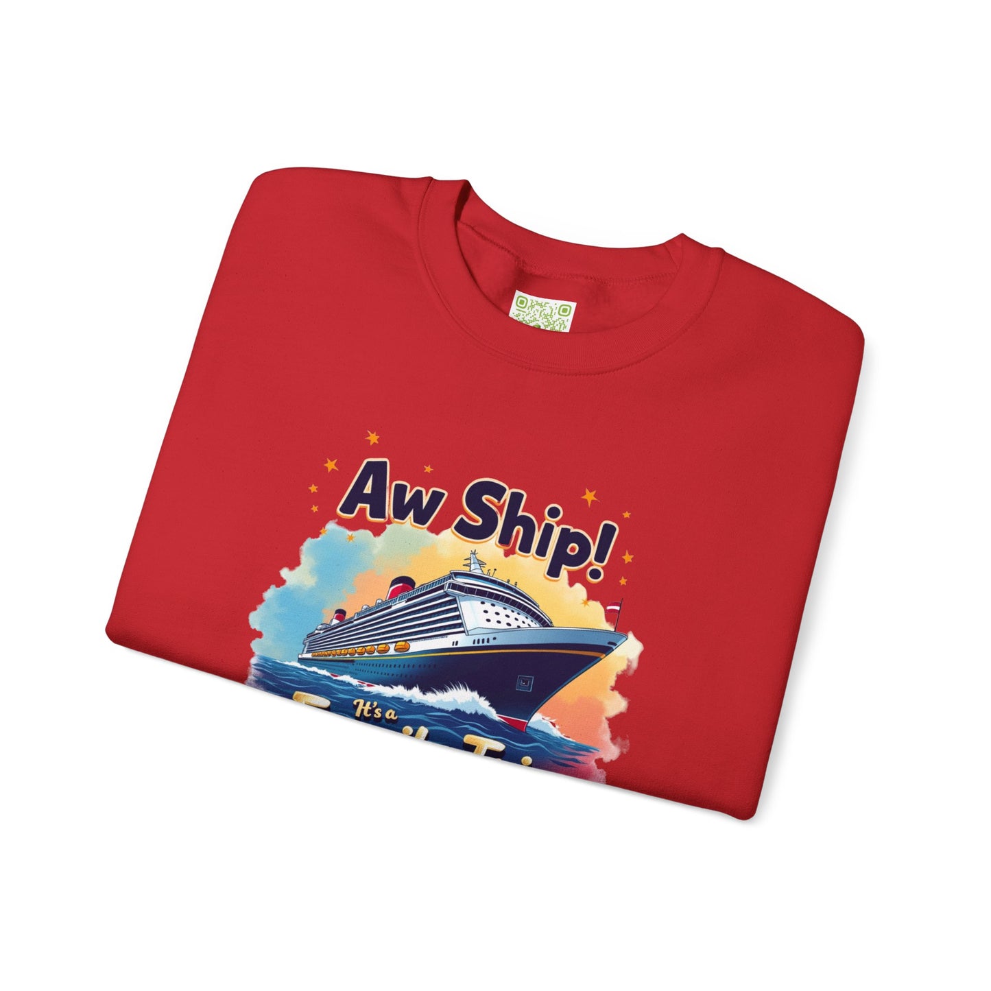 Aw Ship! Family Trip 2025 Unisex Crewneck Sweatshirt, Cruise