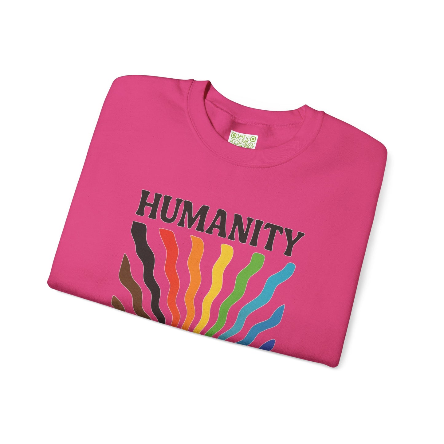 Pride Month Crewneck Sweatshirt, Humanity is Inclusive, LGBT Shirt, Lesbian Pride, Bisexual, Transgender, Equal Rights, pridemonth