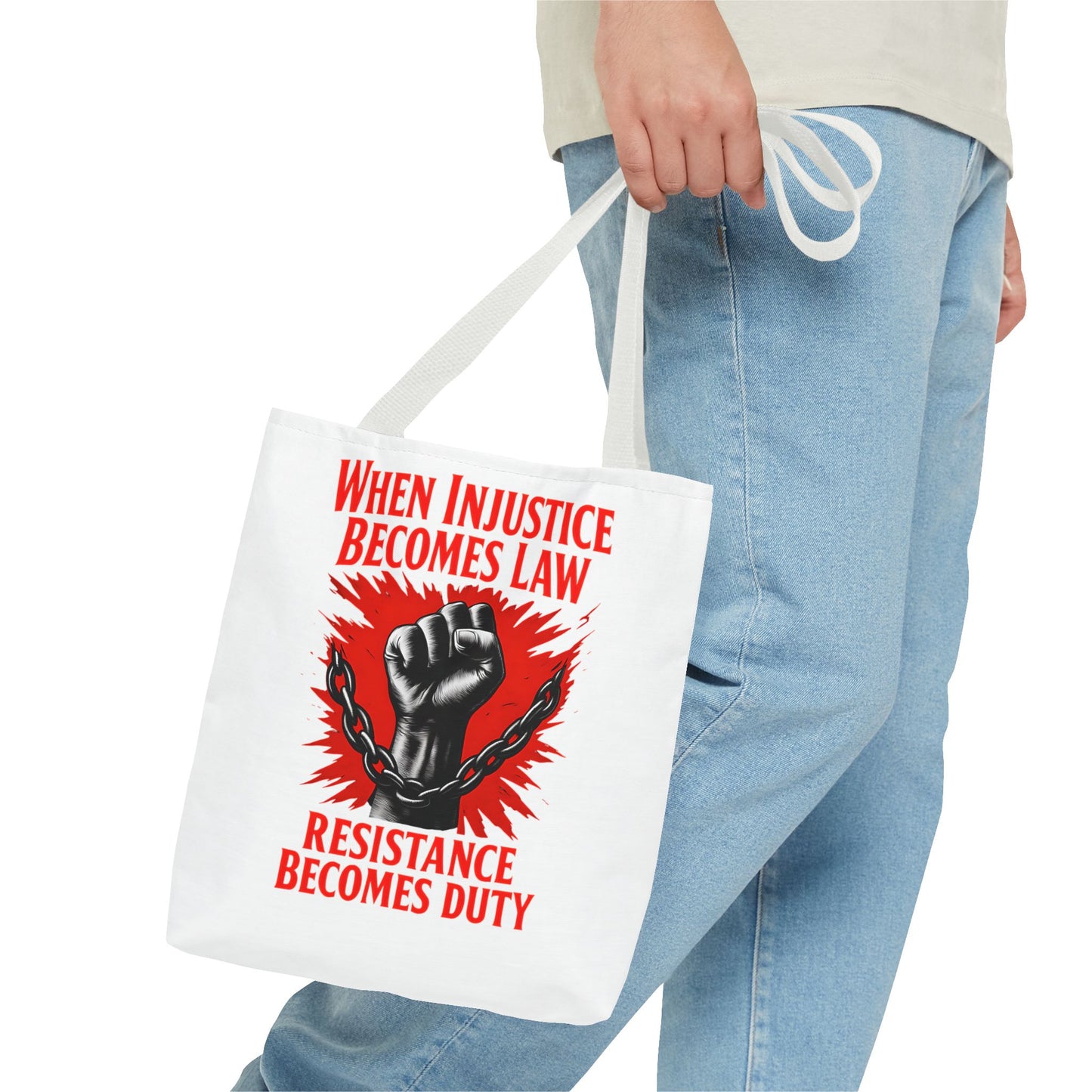 Resistance Duty Tote Bag, Political Protest Tote, Graphic Tote Bag, Subtle Anti Trump, Trendy Tote Bag, Injustice Law
