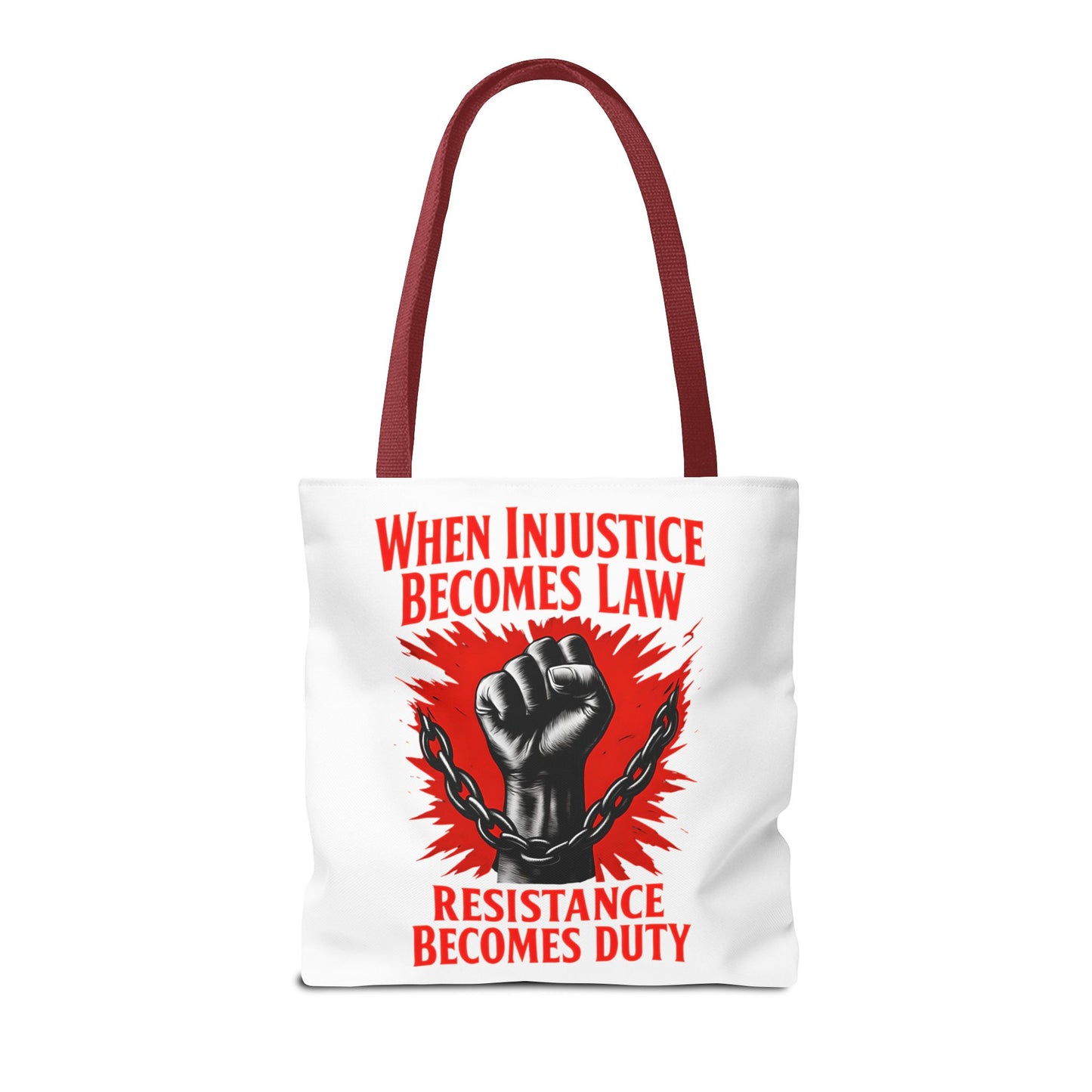 Resistance Duty Tote Bag, Political Protest Tote, Graphic Tote Bag, Subtle Anti Trump, Trendy Tote Bag, Injustice Law