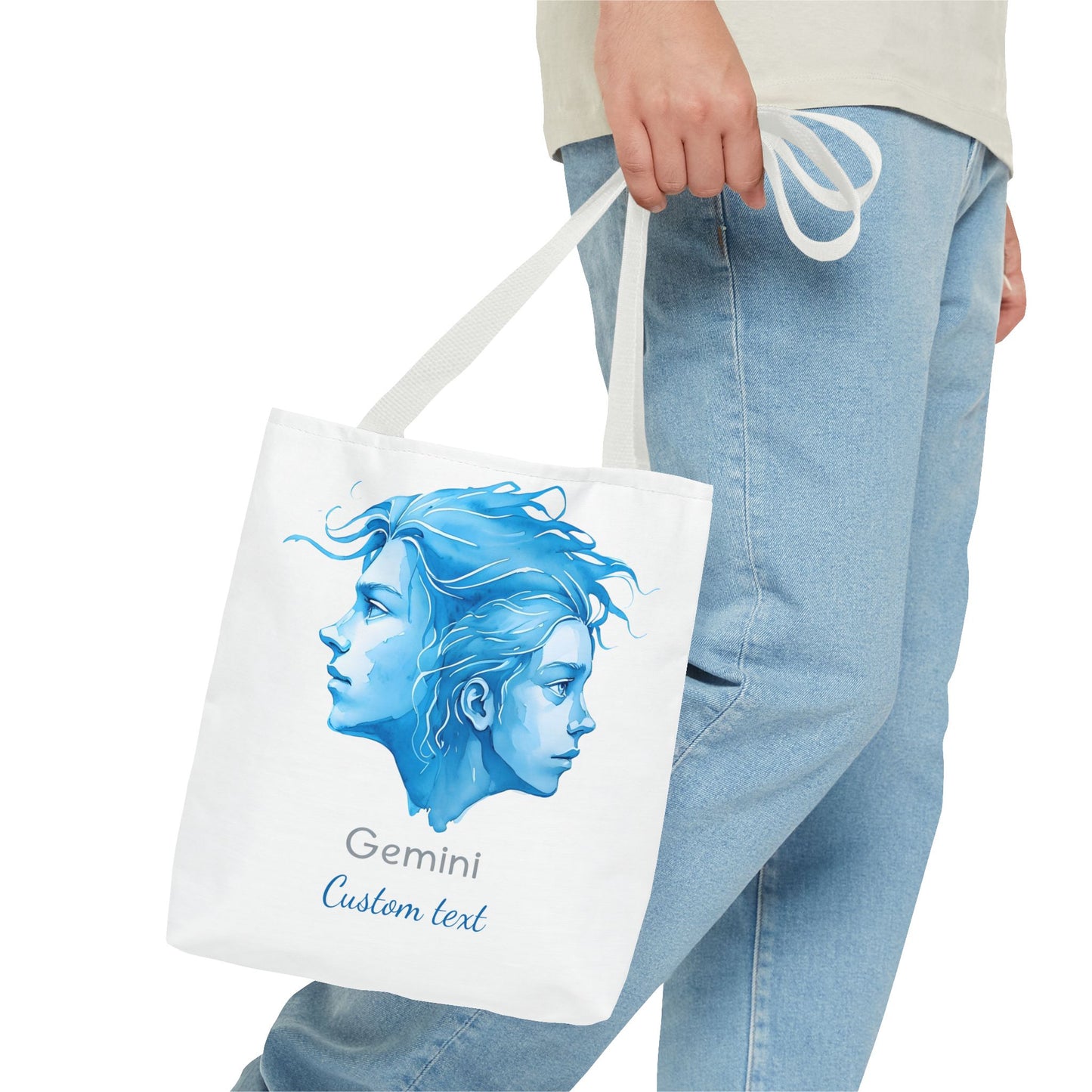 Gemini Zodiac Personalized Tote Bag, Astrology Lover Gift, Artistic Tote Bag, Gemini Birthday Gift, Trendy Tote