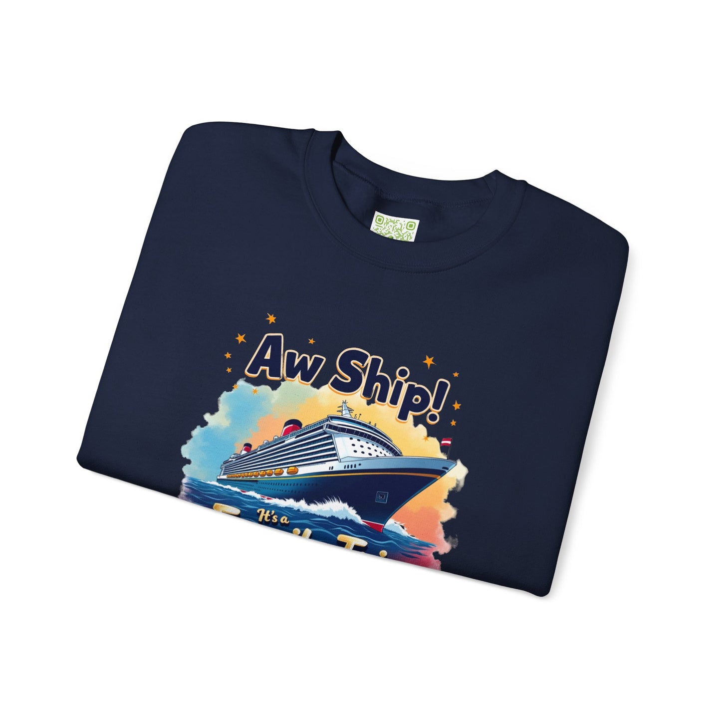 Aw Ship! Family Trip 2025 Unisex Crewneck Sweatshirt, Cruise