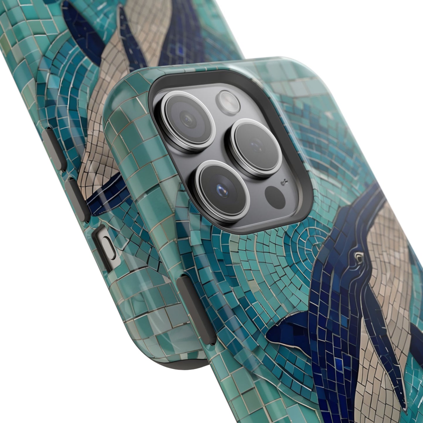 Whale Watching Mosaic iPhone Case, Whale Art, Unique Phone Case, Humpback Whale, Whale Gift, Marine Biology, Whale Watcher