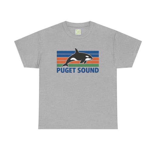 Puget Sound Orca Graphic Tee, Orca Whale Shirt, Unisex Whale Tshirt, Respect The Locals, Whale Watching Shirt