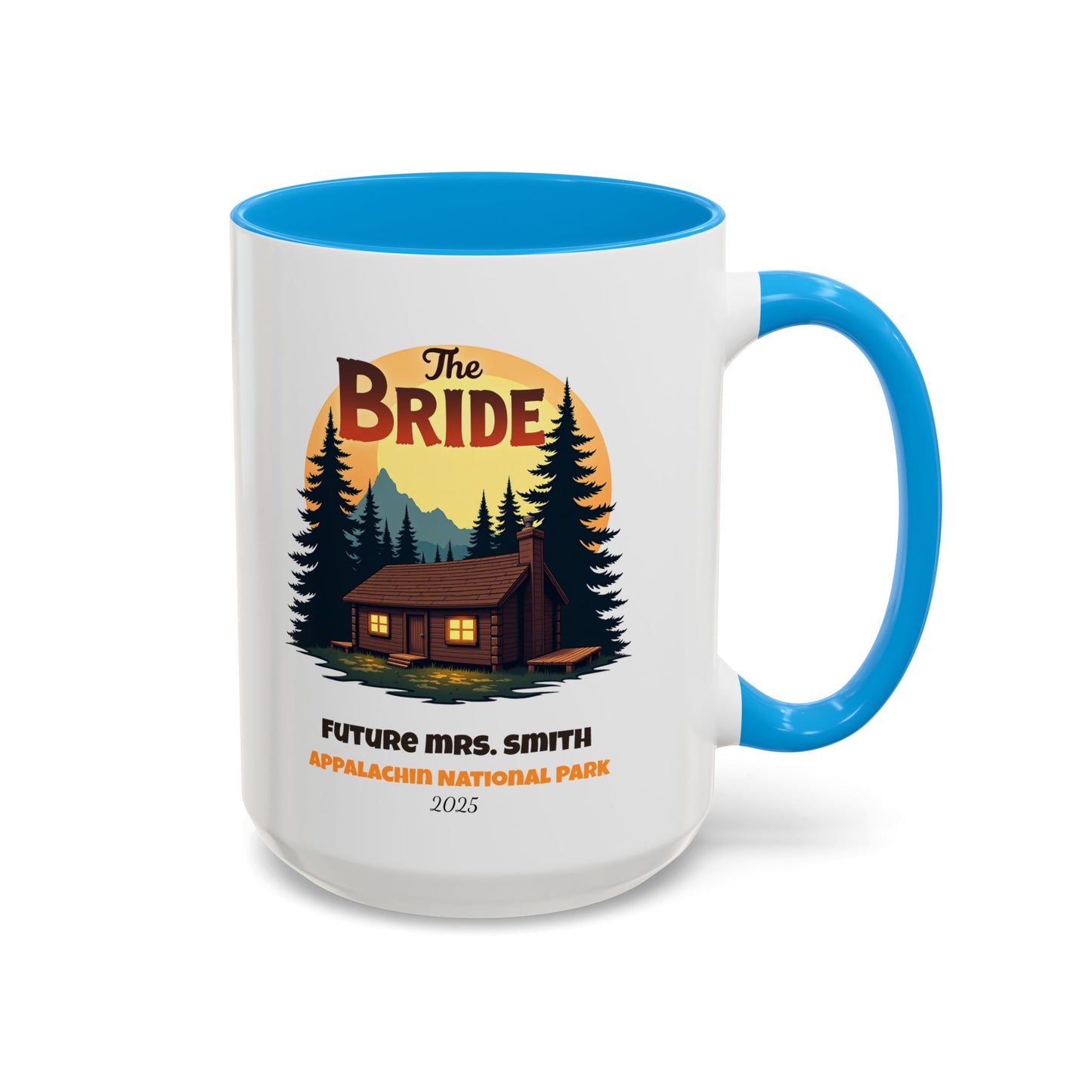 Camp Bride Accent Coffee Mug, Hen Party Favors, Bachelorette Cup, Girls Trip Gifts, Camp Bach, Bride Tribe