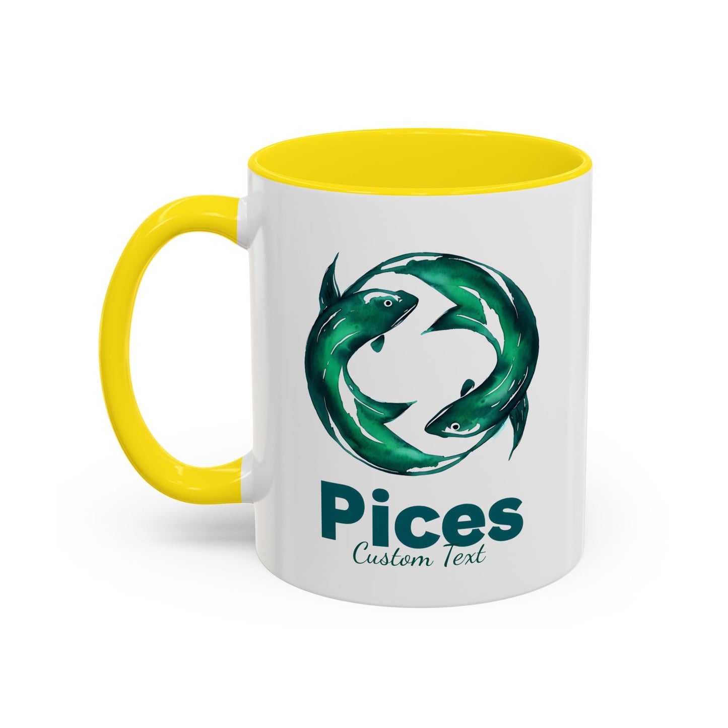 Personalized Pisces Accent Coffee Mug, Zodiac Mug, Astrology Mug, Zodiac Sign Mug, Custom Zodiac Gift, Pisces Birthday Gift