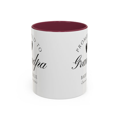 Promoted to Grandpa Mug, Personalized New Grandpa Gift 2025, Custom Baby Announcement Coffee Cup, Pregnancy Reveal for Grandfather, First Grandchild Gift