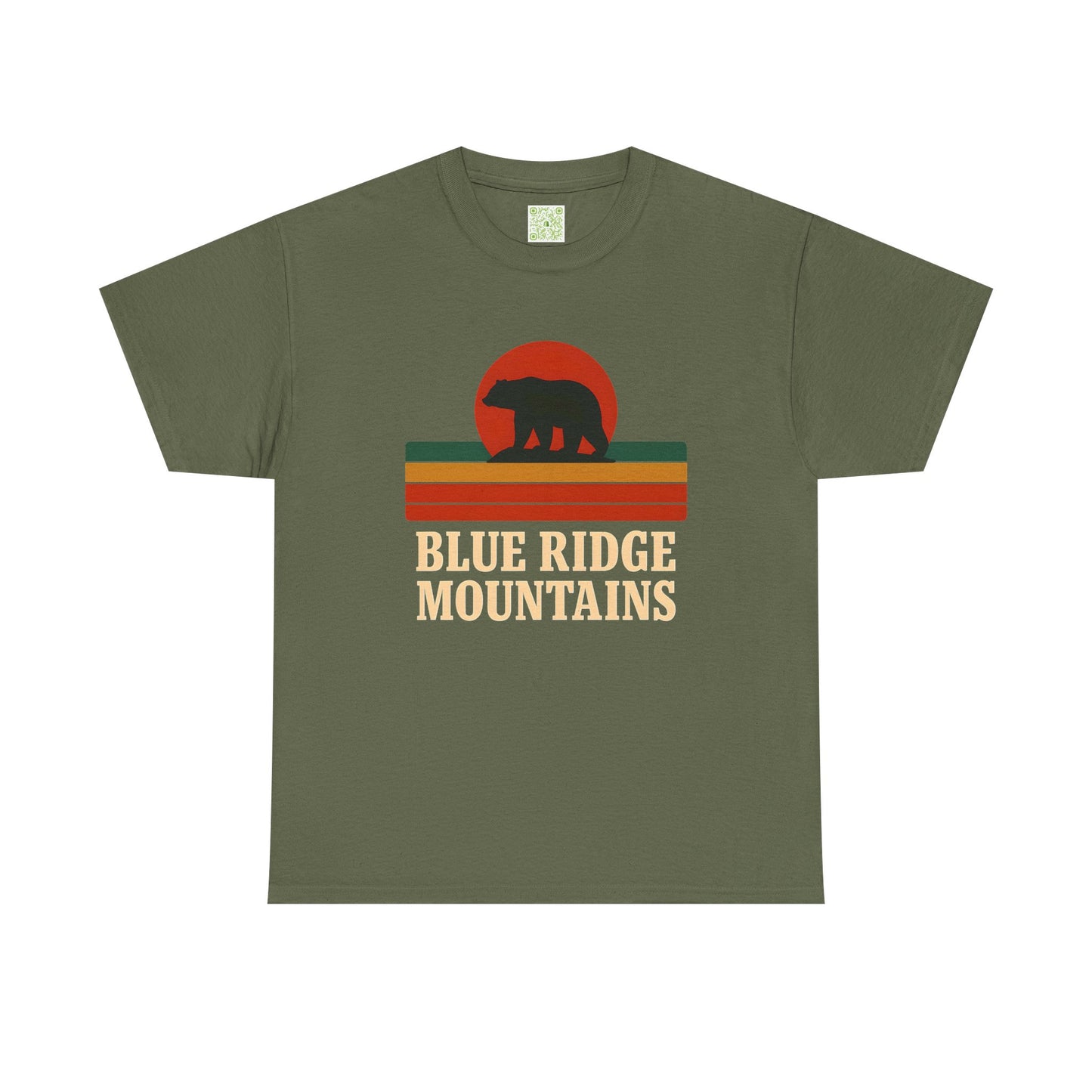 Vintage Style Unisex Blue Ridge Mountains Tee, Bear Graphic Tee, Blue Ridge Parkway, Nature Inspired Shirt
