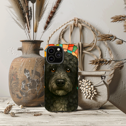 Portuguese Water Dog Mosaic Phone Case, Dog iPhone Case, Portie Dog Phone Case, Dog Lover Gift, Dog Phone Accessory