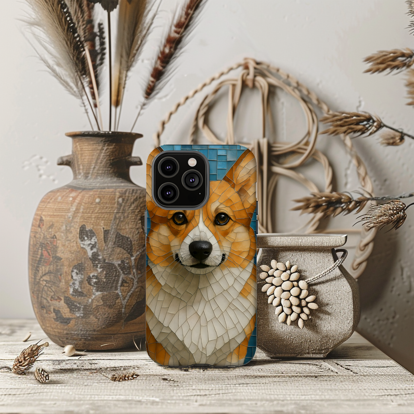 Corgi Mosaic Magnetic Tough Phone Case, Corgi Phone Case, Pembroke Welsh Corgi, Dog iPhone Case, Pet Phone Case