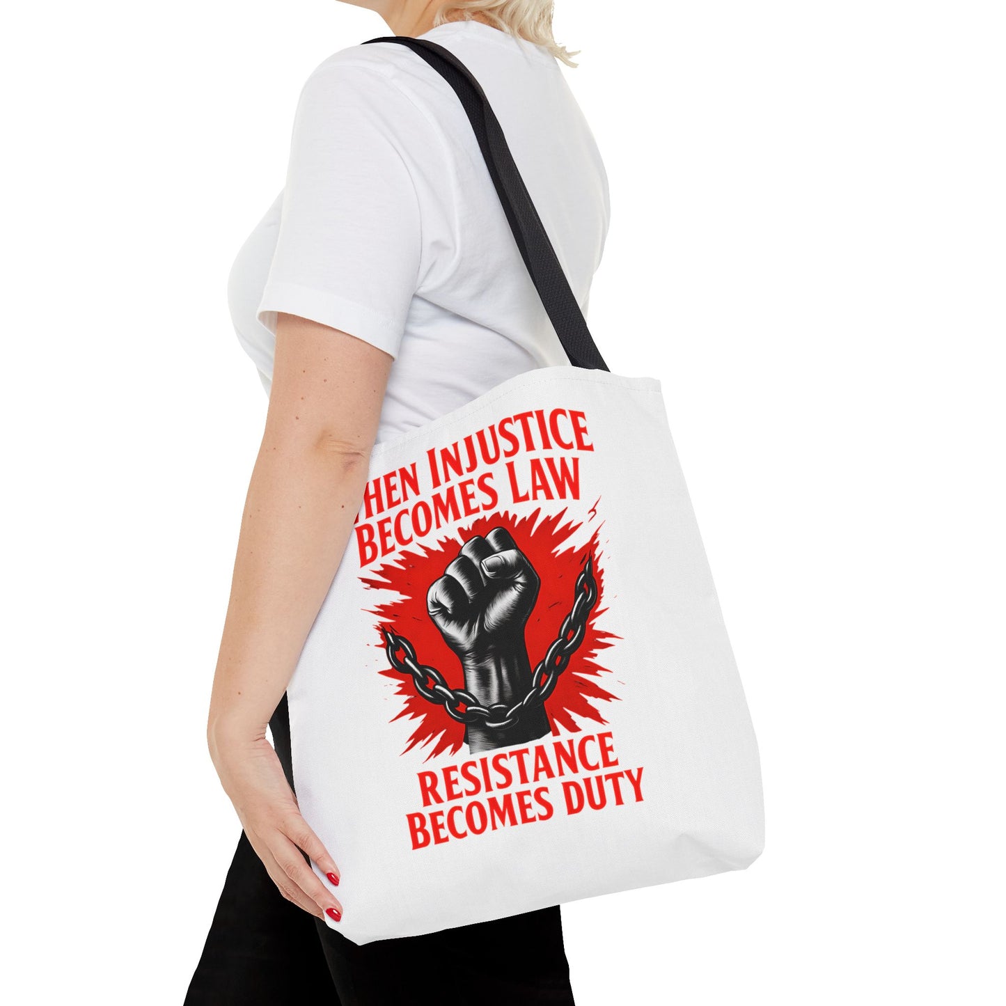 Resistance Duty Tote Bag, Political Protest Tote, Graphic Tote Bag, Subtle Anti Trump, Trendy Tote Bag, Injustice Law