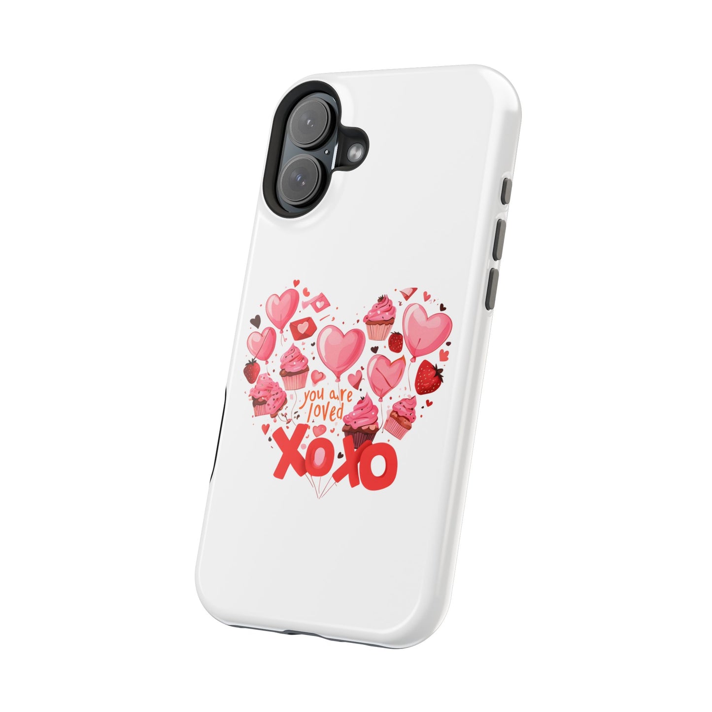 Valentine's Day Magnetic Tough Cases, Cute Phone Cover, Gift for Her, Love Heart Design, Personalizable Tech Accessory