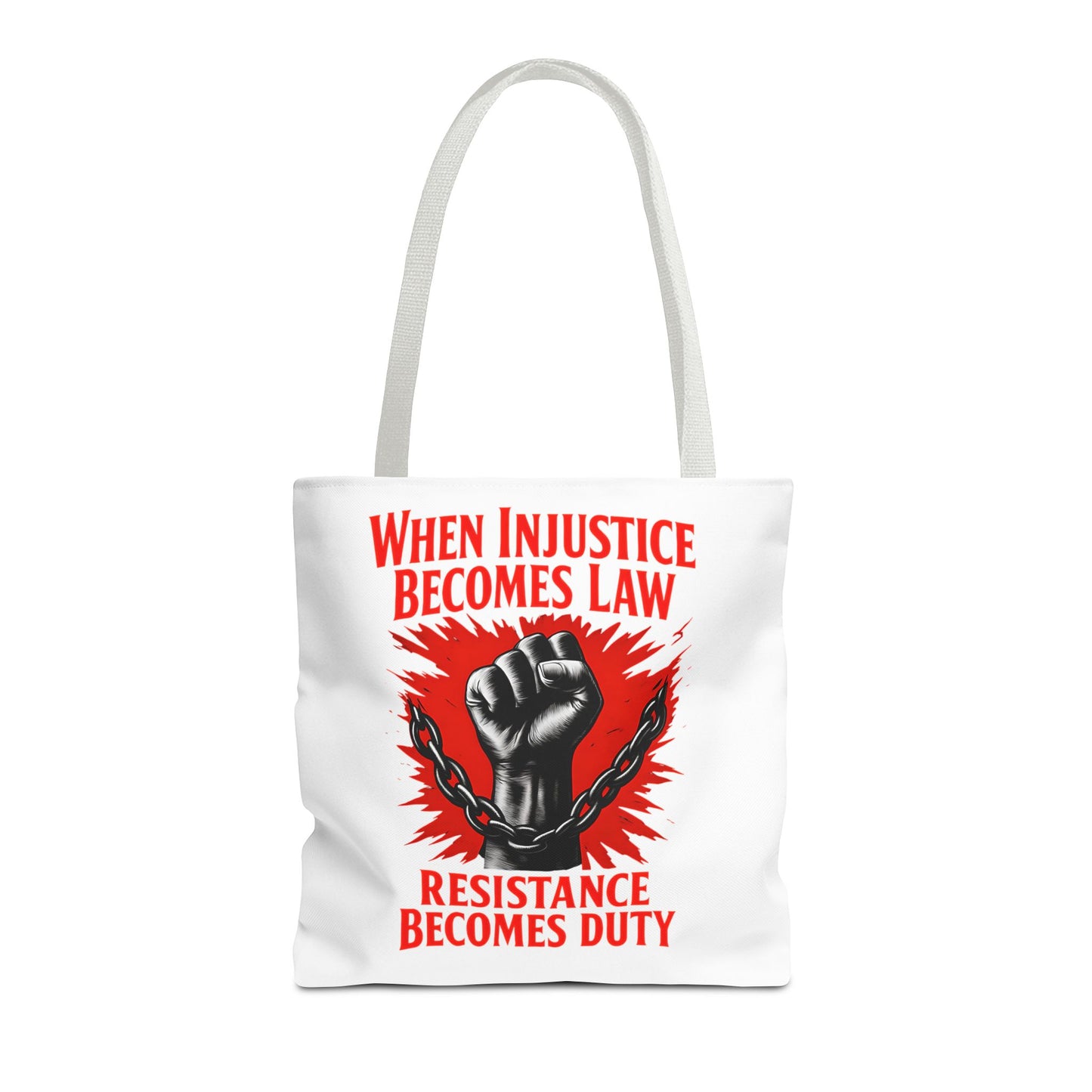 Resistance Duty Tote Bag, Political Protest Tote, Graphic Tote Bag, Subtle Anti Trump, Trendy Tote Bag, Injustice Law